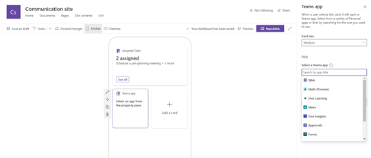 Add Adaptive Card To Your Viva Connection Dashboard